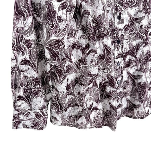 Coldwater Creek Sz Large 14-16 Long Sleeve Purple Blouse Shirt Top Mature Fall - Picture 5 of 8